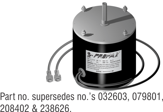 MILLER FAN MOTOR Part # 116-190