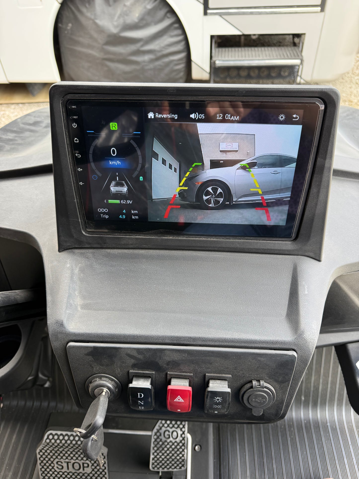 Electric Golf Cart - 2+2 Seat - Black