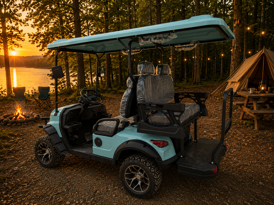 Electric Golf Cart - 2+2 Seats - Teal