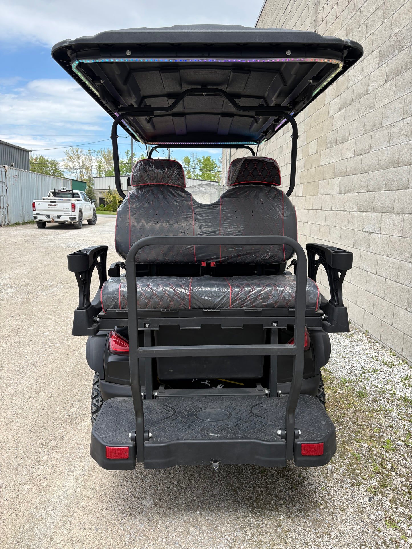 Electric Golf Cart - 2+2 Seats - Matte Black