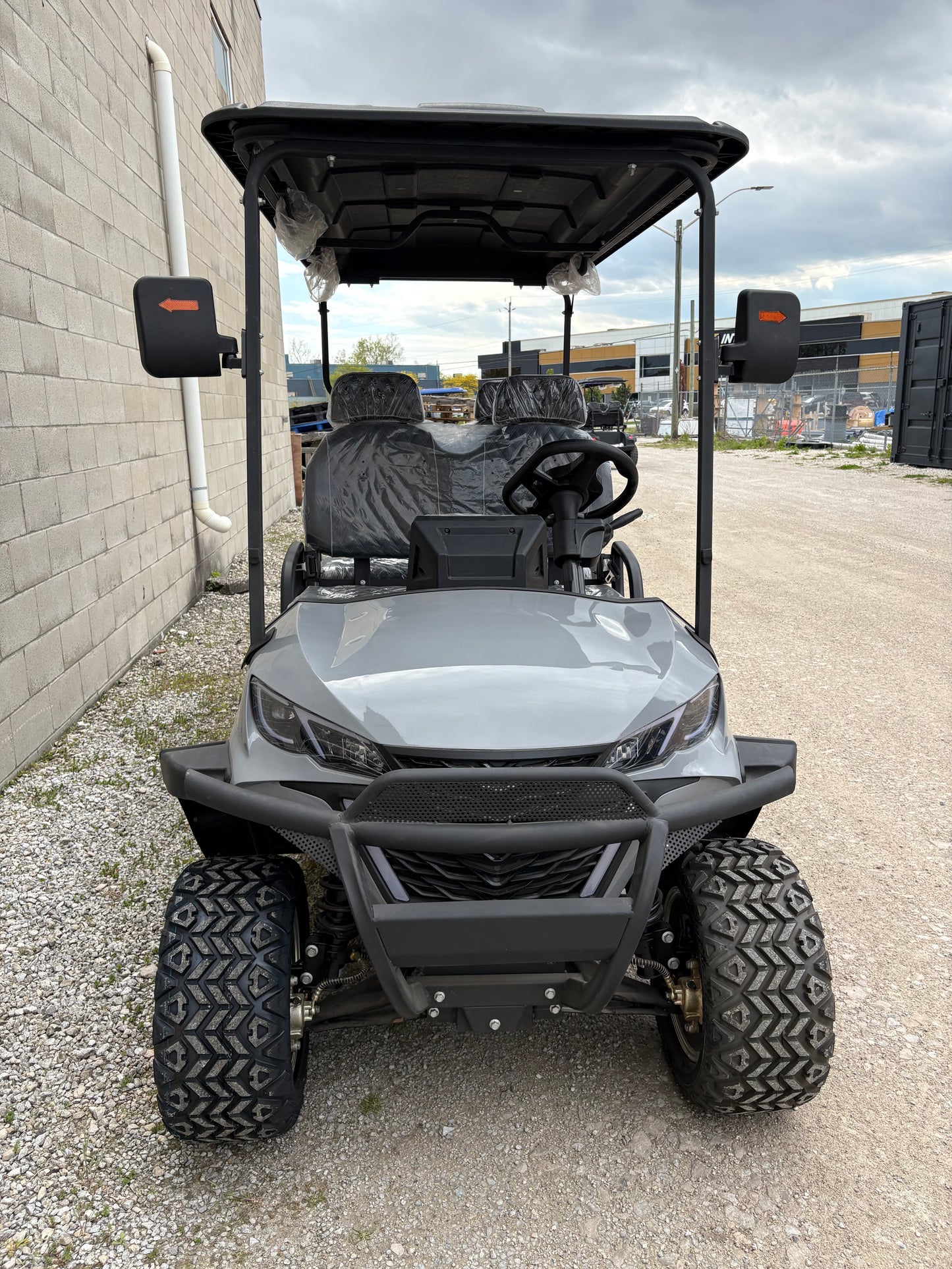 Electric Golf Cart - 4 Forward Facing Seats - Gray