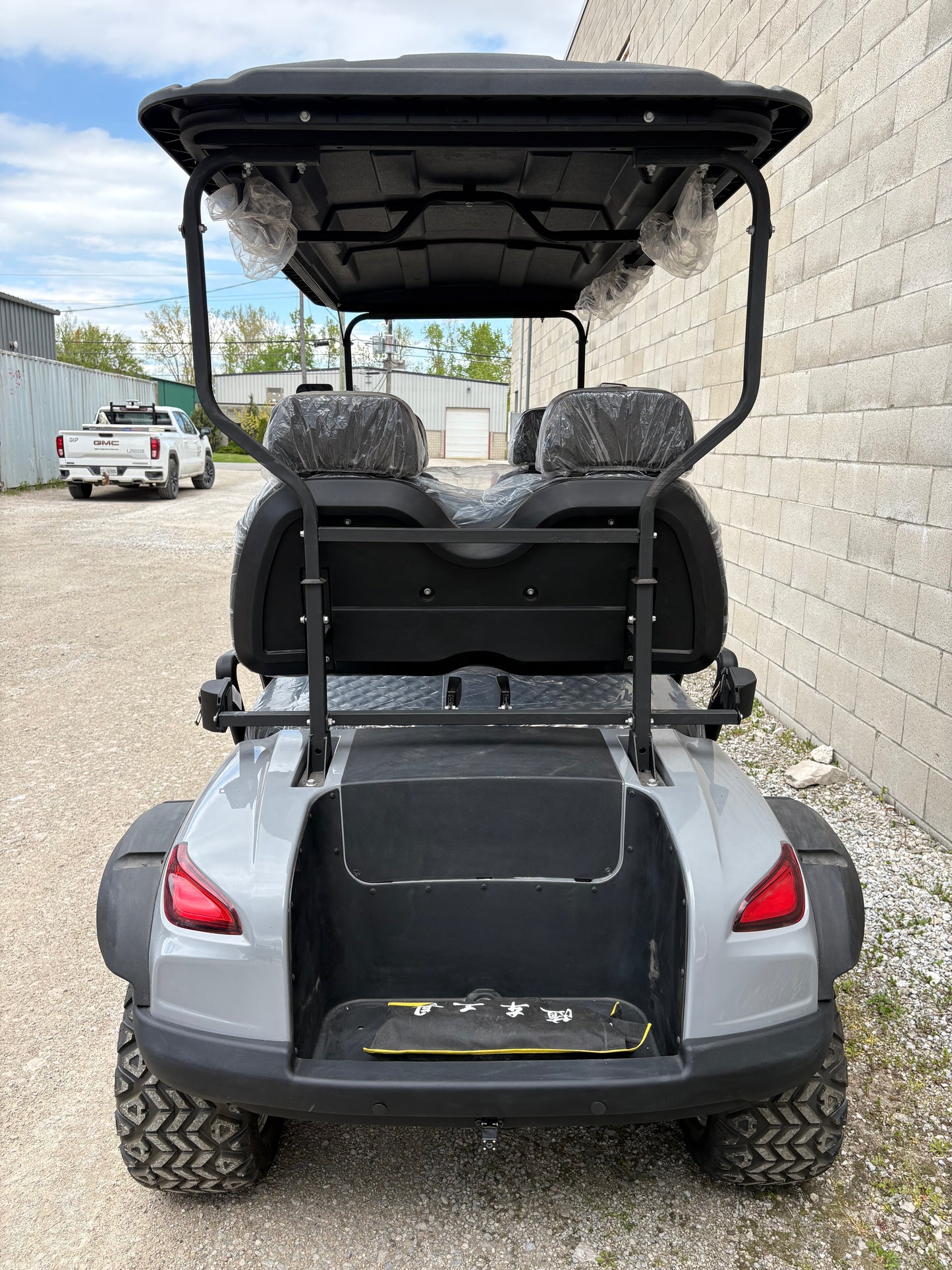 Electric Golf Cart - 4 Forward Facing Seats - Gray