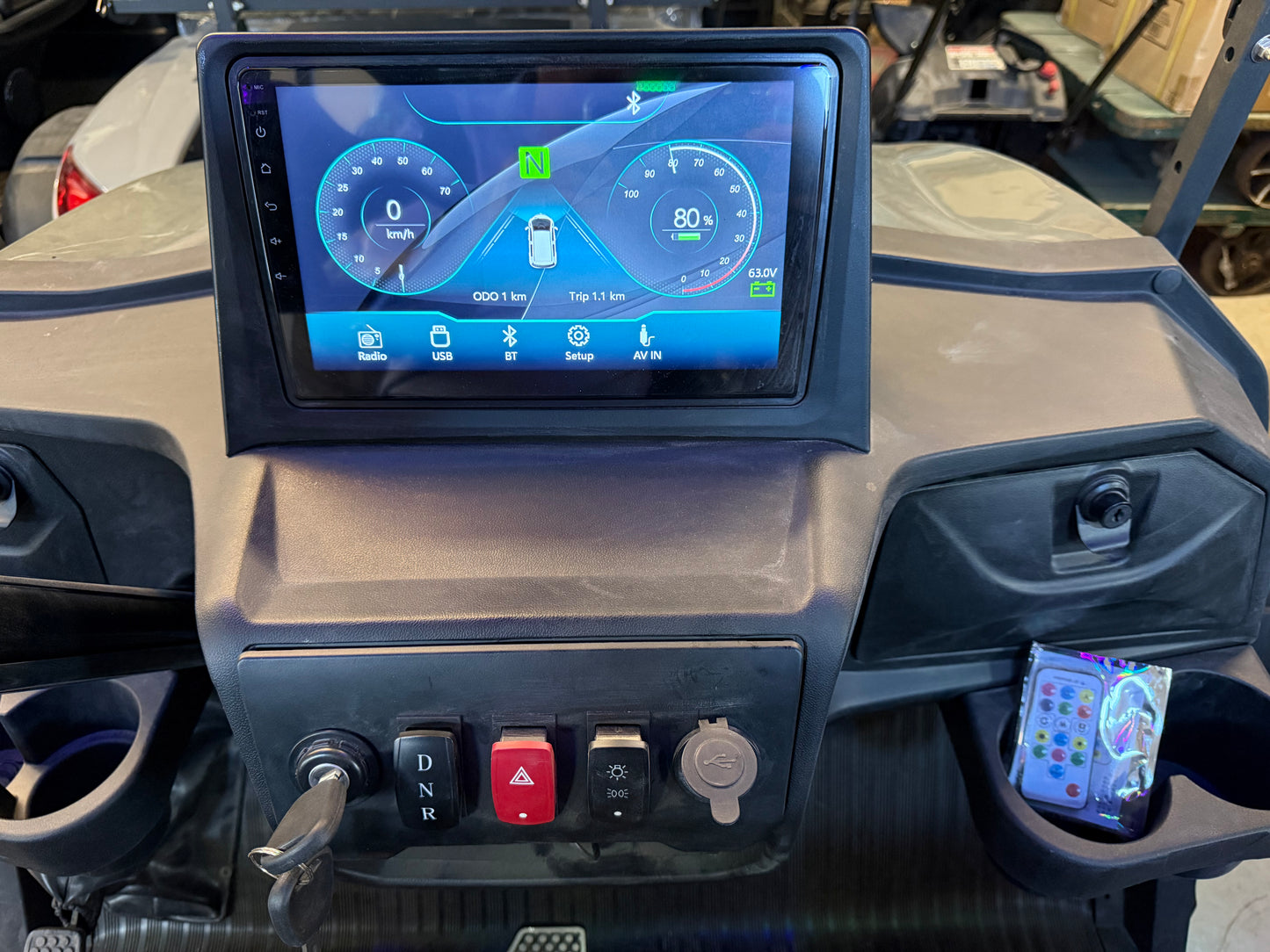 Electric Golf Cart - 2+2 Seat - Black