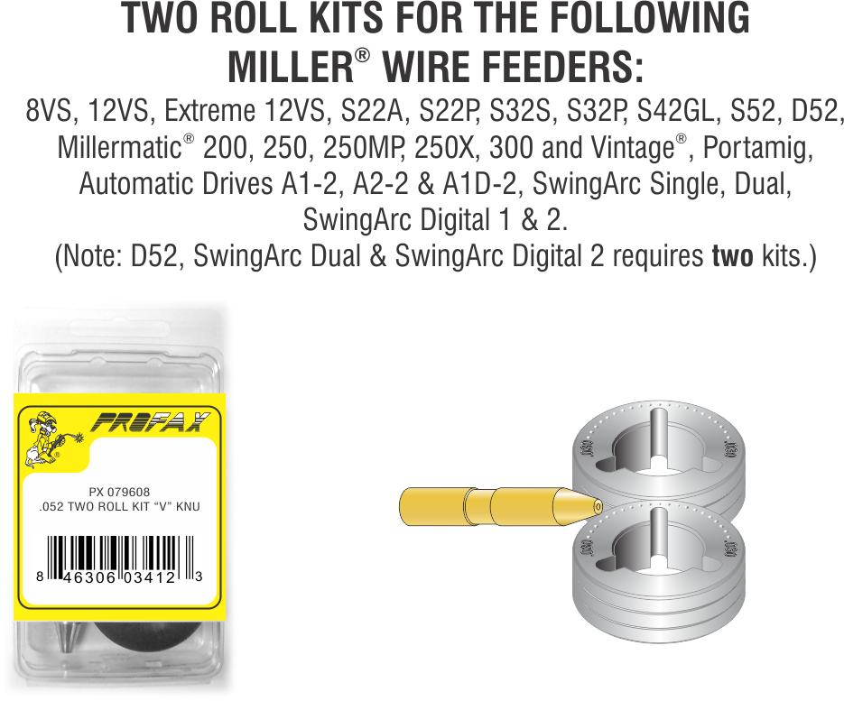 .030 OLD STYLE TWO ROLL KIT    Part # 079-594