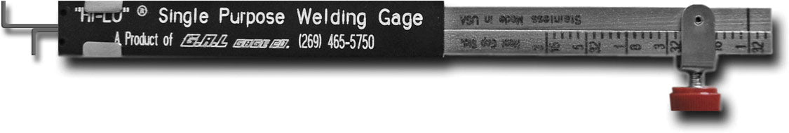 Economy Single Purpose Hi-Lo Welding Gauge    Part # GAL-2-PRO